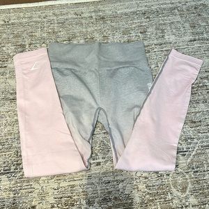 ombre gymshark contour seamless leggings size small